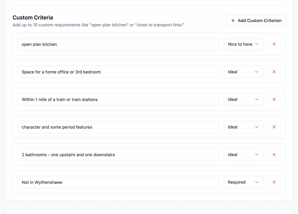 Define Your Property Criteria